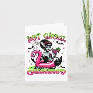 Hot Ghoul Summer Halloween Beach Vibes Aesthetic Card
