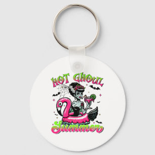 Hot Ghoul Summer Halloween Beach Vibes Aesthetic Key Ring