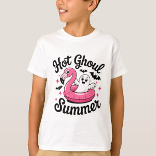 Hot Ghoul Summer Halloween Ghost Pool Party T-Shirt