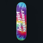 Hot Girl Summer Pink Blue Tie Dye Skateboard<br><div class="desc">Celebrate your hot girl summer with this awesome skate board. Email me at christie@christiekelly.com for help with custom items! Make it crafty,  people!</div>