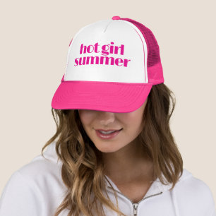 Hot Girl Summer Pink Trucker Hat Retro Pink