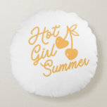 Hot Girl Summer Round Cushion<br><div class="desc">Front and Back Design
Summer is coming!</div>