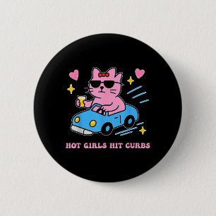Hot Girls Hit Curbs Chaotic Girl Humour 6 Cm Round Badge