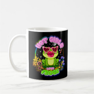 Hot Girls Love Frogs Funny Cute Frog Lover Coffee Mug