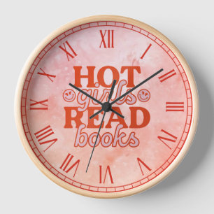 Hot Girls Read Books Clock