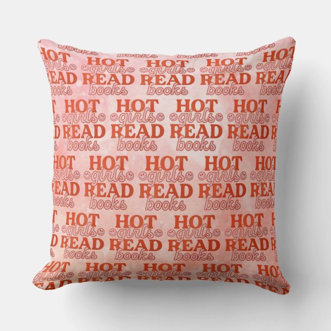 Hot Girls Read Books Cushion (Front)