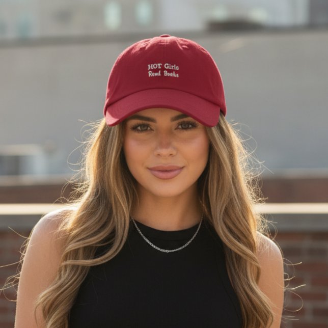 Hot Girls Read Books in Red Embroidered Hat (Creator Uploaded)