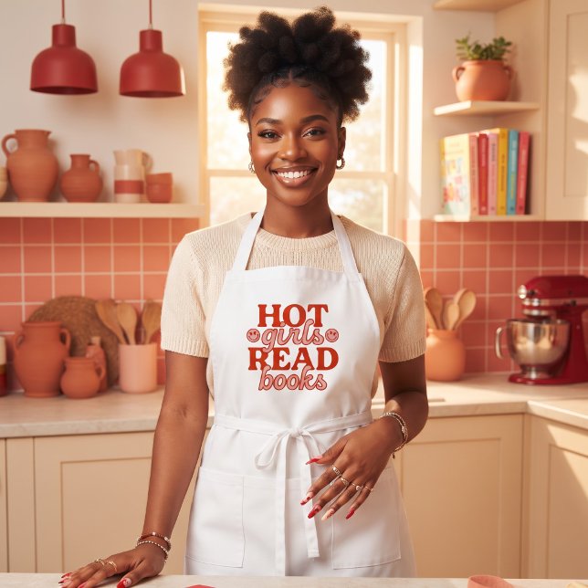 Hot Girls Read Books Long Apron (Creator Uploaded)