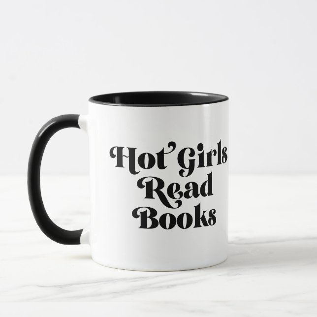 Hot Girls Read Books Mug (Left)