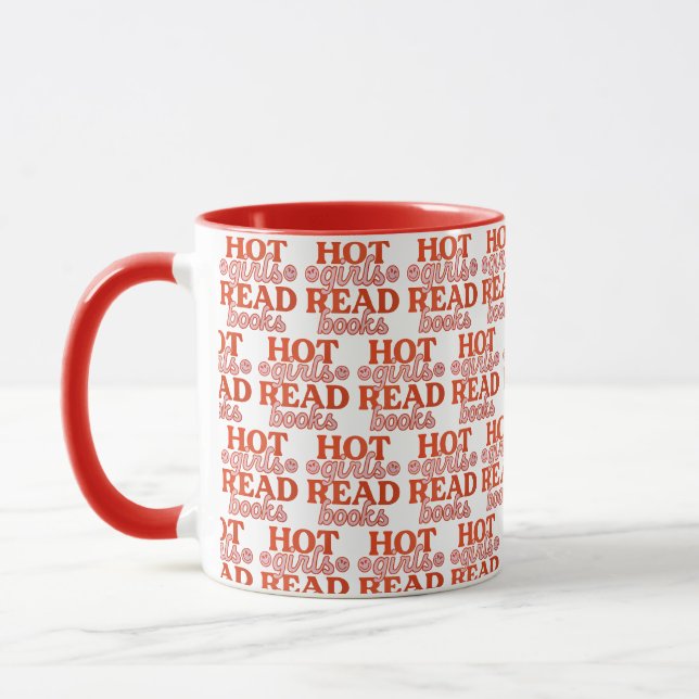 Hot Girls Read Books Mug (Left)
