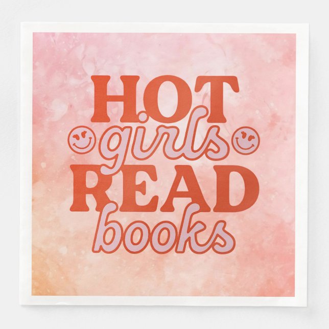 Hot Girls Read Books Napkin (Front)