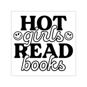 Hot Girls Read Books Self-inking Stamp