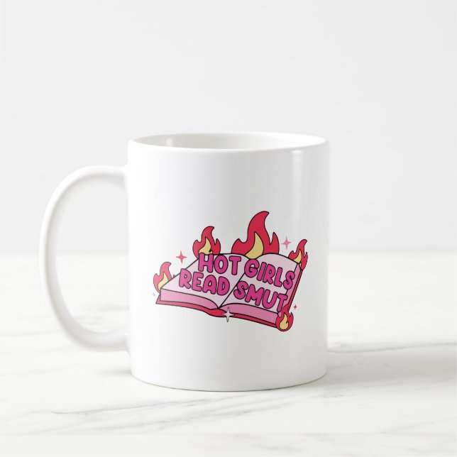 Hot girls read smut coffee mug (Left)
