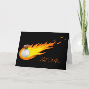 Hot Golfer Greeting Card