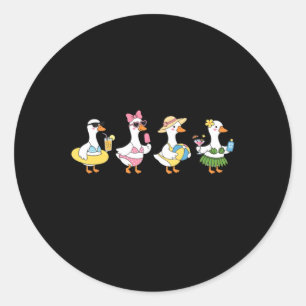 Hot Goose Summer Design Classic Round Sticker