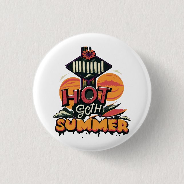 Hot Goth Summer Chic  3 Cm Round Badge (Front)