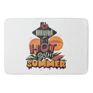 Hot Goth Summer Chic  Bath Mat
