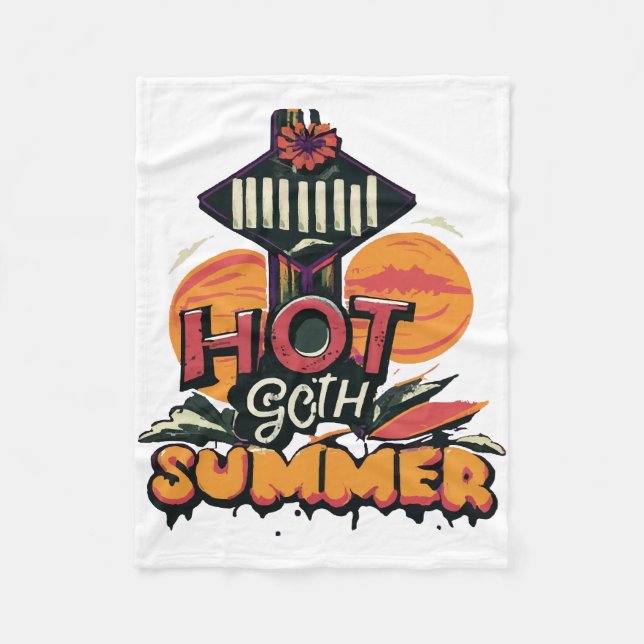 Hot Goth Summer Chic  Fleece Blanket (Front)