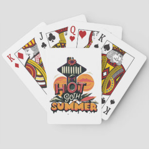 Hot Goth Summer Chic Playing Cards