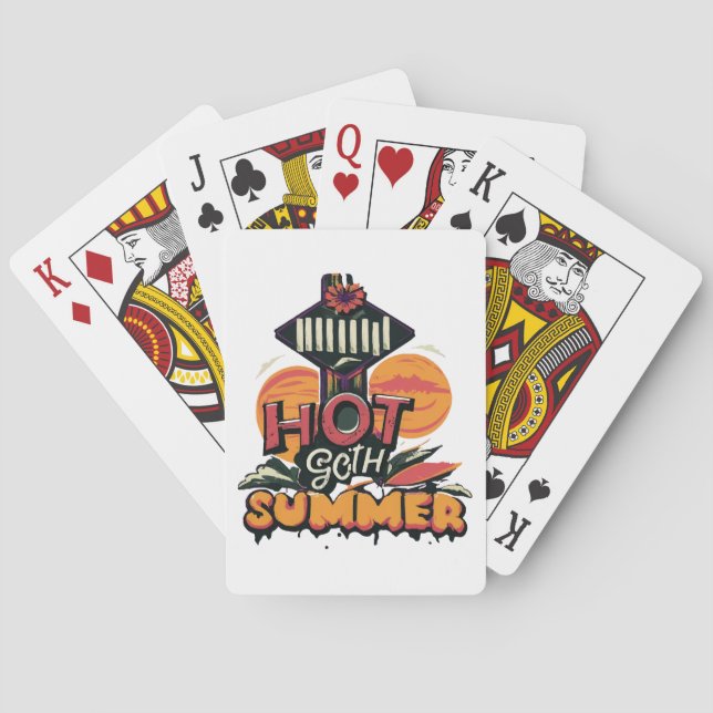 Hot Goth Summer Chic  Playing Cards (Back)