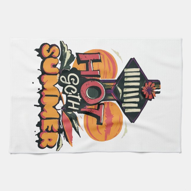 Hot Goth Summer Chic  Tea Towel (Horizontal)