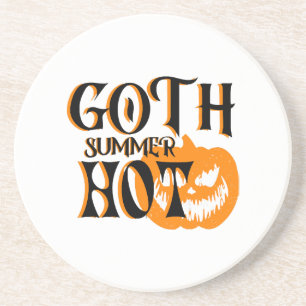 Hot Goth Summer-Horror Smiling Pumpkin Coaster