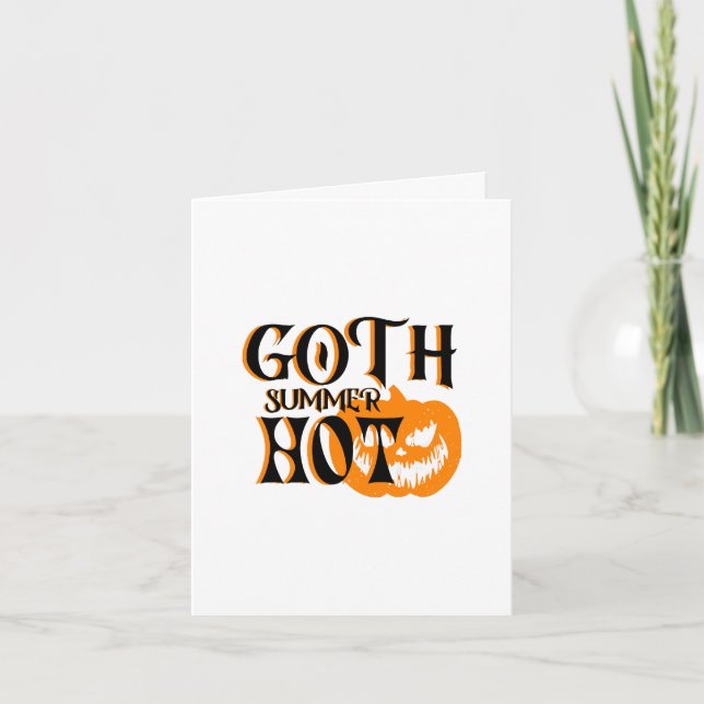 Hot Goth Summer-Horror Smiling Pumpkin Invitation (Front)