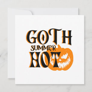 Hot Goth Summer-Horror Smiling Pumpkin Invitation