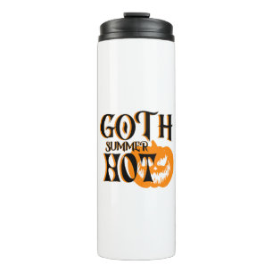 Hot Goth Summer-Horror Smiling Pumpkin Thermal Tumbler