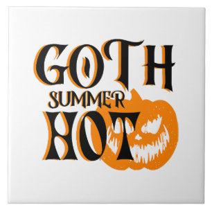 Hot Goth Summer-Horror Smiling Pumpkin Tile