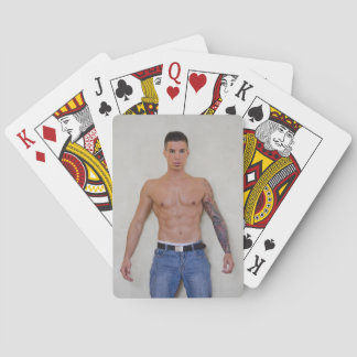 Hot Guy Abs Jeans Sexy Shirtless Muscle Man Hunk P Playing Cards