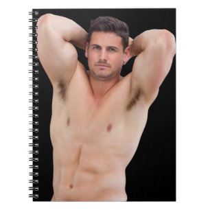 Hot Guy Gym Dude Big Biceps Weight Training Lifter Notebook