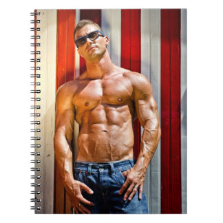 Hot Guy Muscled Chest Sexy Shirtless Man Hunk Notebook