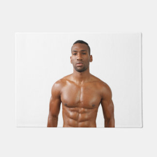 Hot Guy Muscled Stud Abs Sexy Shirtless Man Hunk Doormat