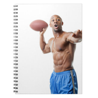 Hot Guy Sexy Shirtless Muscled Football Stud Notebook