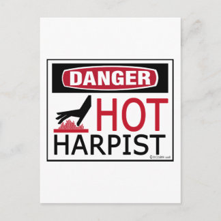 Hot Harpist Postcard