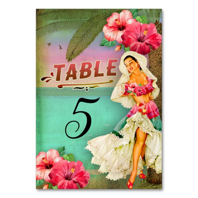 Hot Havana Night Table Number Card (Front)