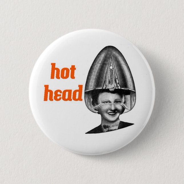 Hot Head Hair Stylist Button (Front)