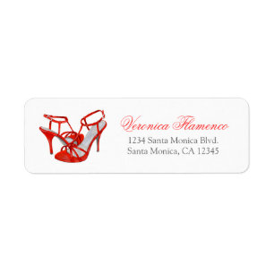 Hot Heels Address Label