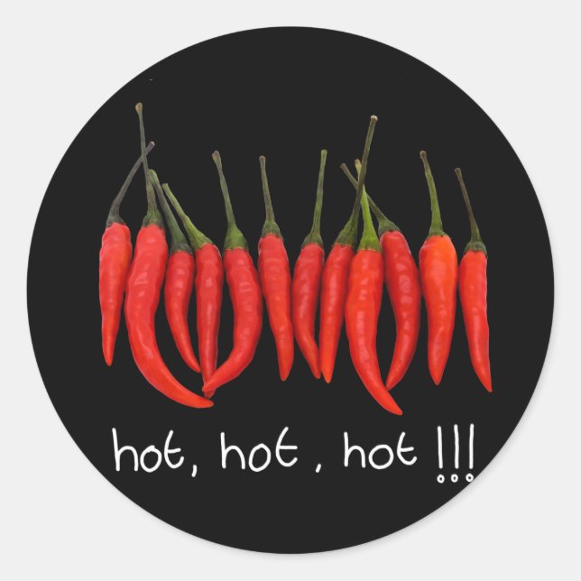 hot, hot, hot, hot chilli sticker (Front)