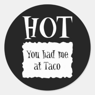 Hot - Hot Packet Halloween Taco Costume 1  Classic Round Sticker