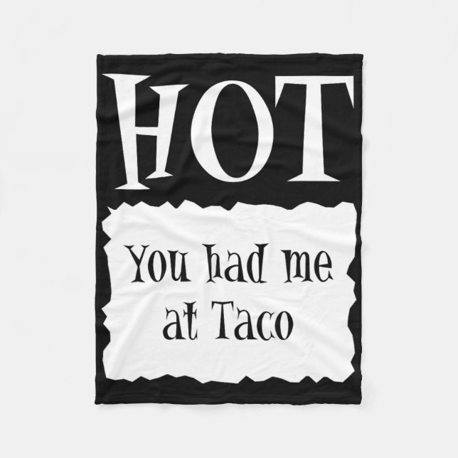 Hot - Hot Packet Halloween Taco Costume 1  Fleece Blanket (Front)