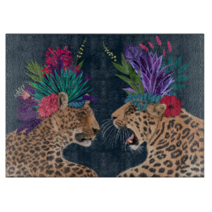 Hot House Leopards A Couple Cutting Board
