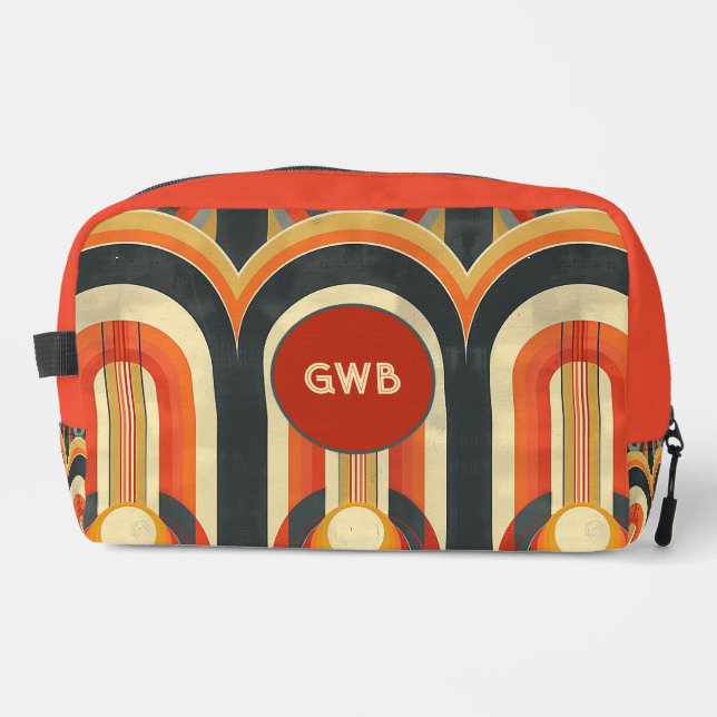 Hot Jazz Colour & Curves Monogram Toiletry Bag (Front)