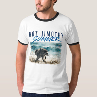 Hot Jimothy Summer Funny Racoon Beach Vintage T-Shirt