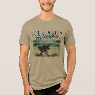 Hot Jimothy Summer Funny Racoon Beach Vintage Tri-Blend Shirt
