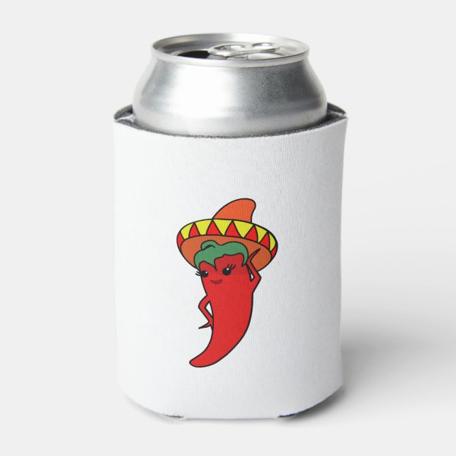 Hot Kawaii Pepper Diva Can Cooler (Can Front)
