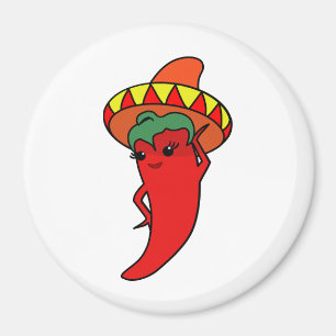 Hot Kawaii Pepper Diva Magnet