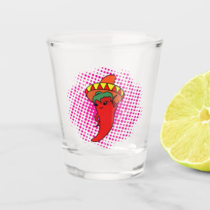 Hot Kawaii Pepper Diva Pink Spiral Shot Glass