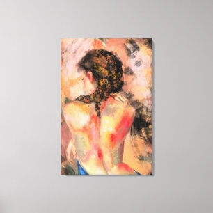 Hot Lady - Abstract Woman Body Original Painting Canvas Print